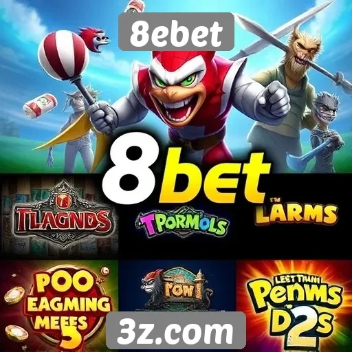 Variedade de jogos disponíveis na plataforma 8ebet